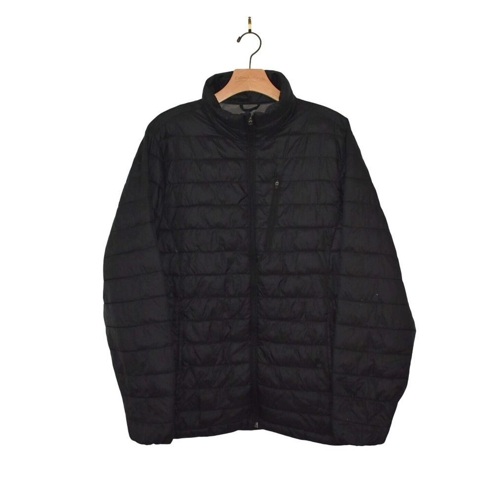 Xersion Mens Packable Down‎ Alternative Puffer Jacket Black Size Medium